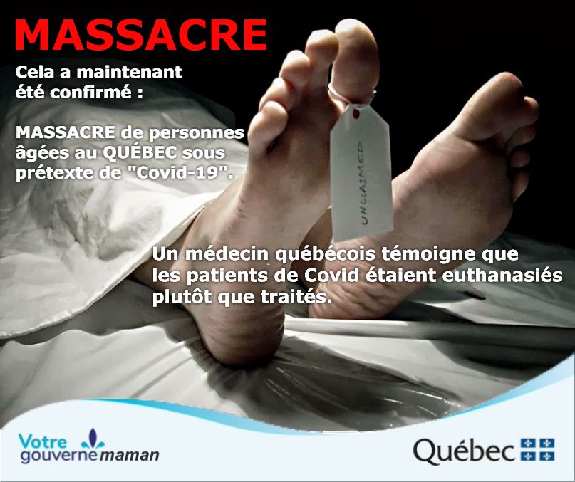 Massacre des personnes âgées au Québec par la politique du gouvernement