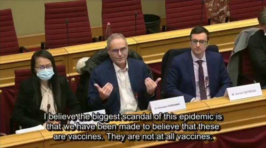 Perronne:  the biggest scandal – they are not at all vaccines; parliamentarians who mandated the shots can be personally (criminally) prosecuted in an international court