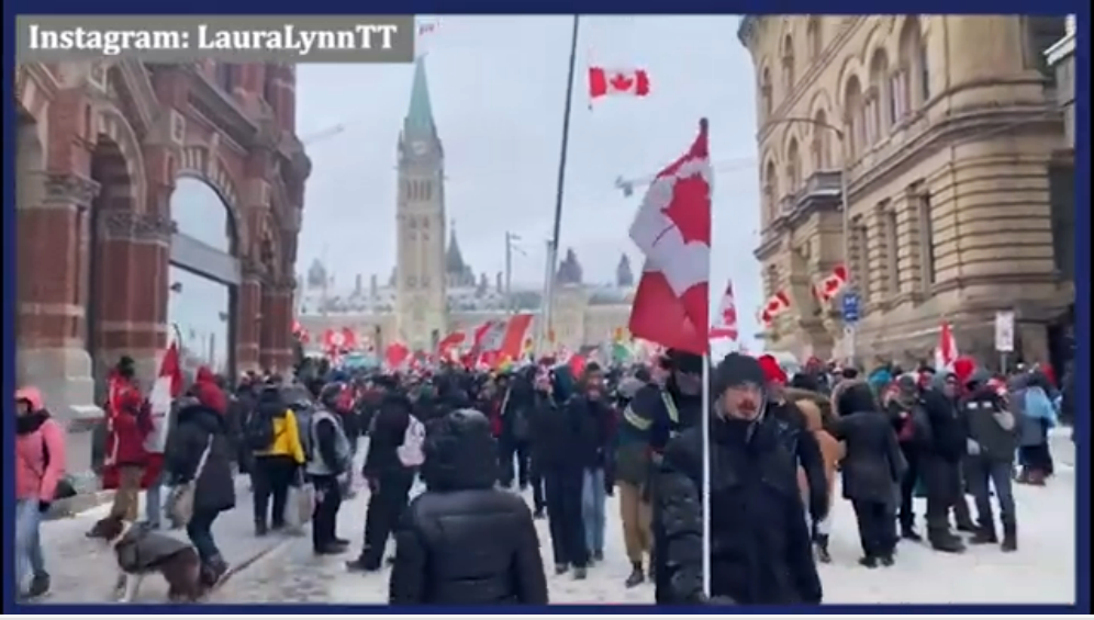 Patriots Line the Streets of Ottawa 15 February 2022