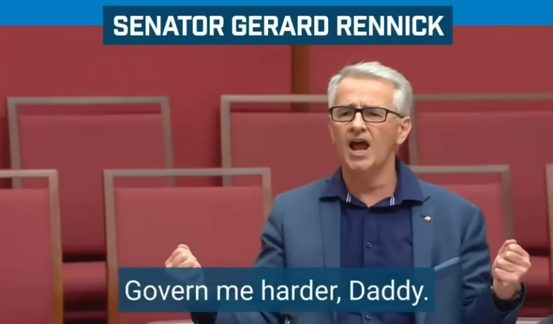 Govern me harder, daddy - Senator Rennick